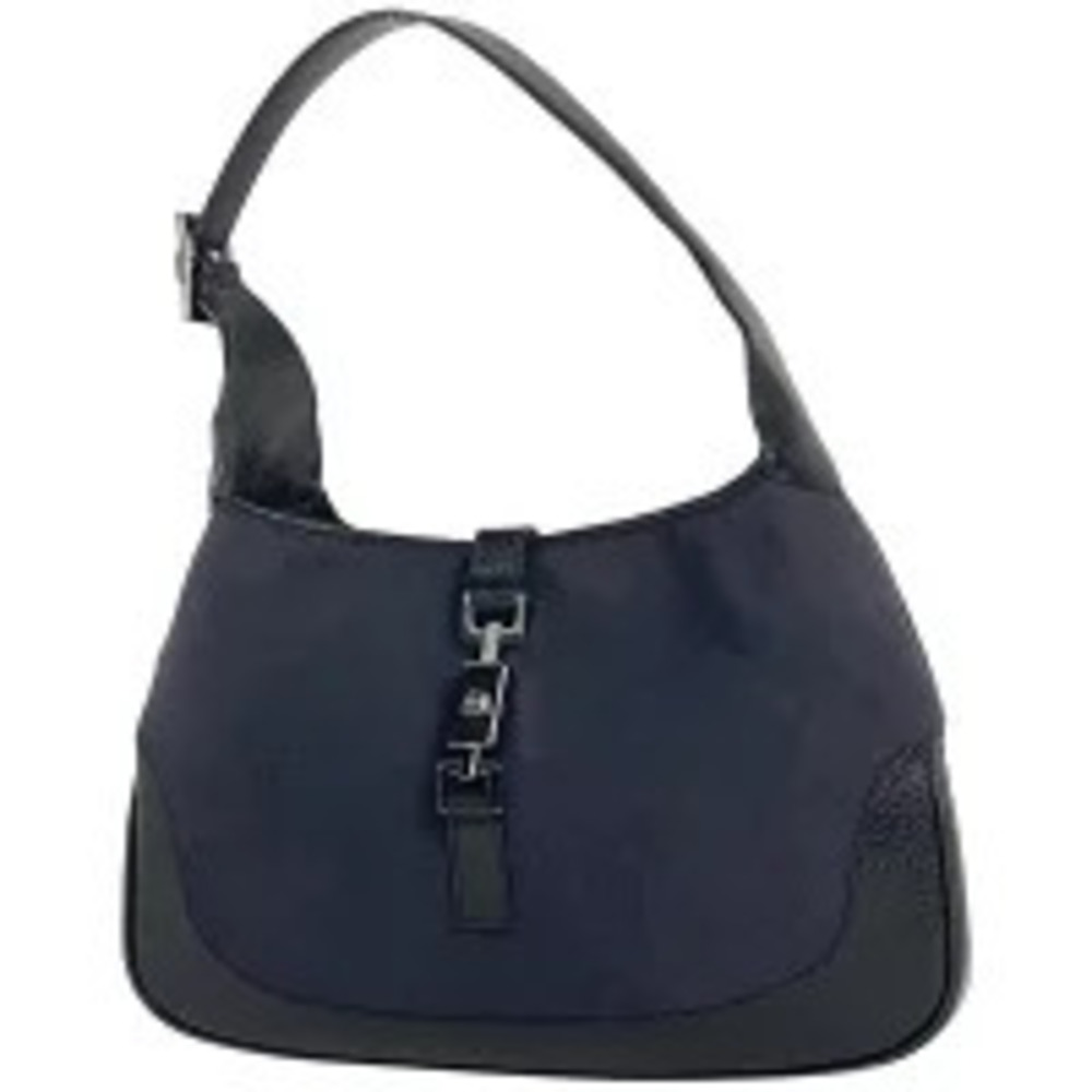 Gucci Jackie Shoulder Bag Hobo Navy Blue Gray